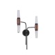ΑΠΛΙΚΑ TOIXOY ΑΛΟΥΜΙΝΙΟΥ LED 2X6W 720Lm 3000K 420X130mm ΜΑΥΡΟ-ΧΡΥΣΟ ARTE ILLUMINA VELAS