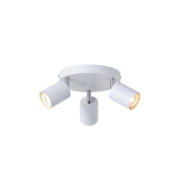 ΣΠΟΤ ΜΕΤΑΛΛΙΚΟ 3ΦΩΤΟ 3XGU10 Max 7w  Φ180X135mm ΛΕΥΚΟ ARTE ILLUMINA OLYMP