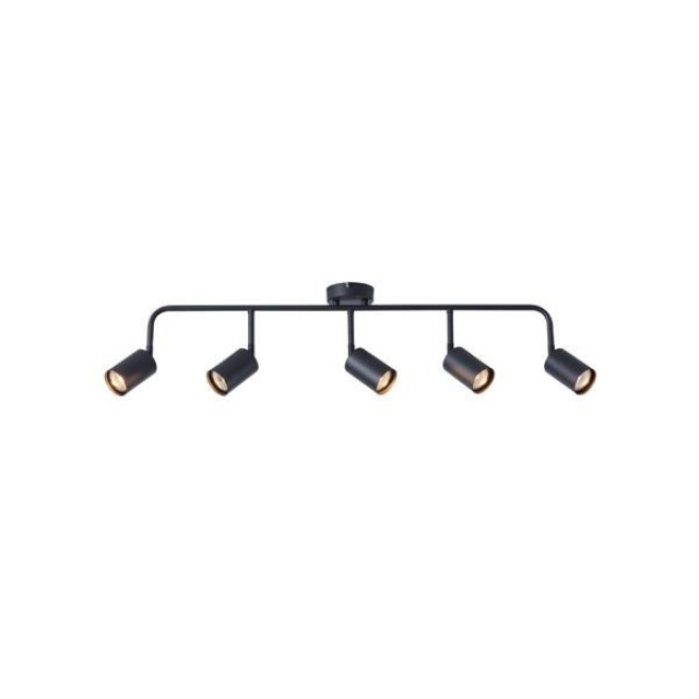 ΣΠΟΤ ΜΕΤΑΛΛΙΚΟ 5ΦΩΤΟ 5XGU10 Max 7W  800X90X230mm ΜΑΥΡΟ ARTE ILLUMINA OLYMP