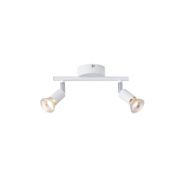 ΣΠΟΤ ΚΙΝΗΤΟ 2ΦΩΤΟ ΜΕΤΑΛΛΙΚΟ 2XGU10 Max 7W 220X80X125mm ΛΕΥΚΟ  ARTE ILLUMINA VORRAS