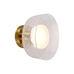 ΑΠΛΙΚΑ ΤΟΙΧΟΥ METAΛΛΟ-ΓΥΑΛΙ LED 8W 624Lm 3000K 200Χ200mm ΜΠΡΟΝΖΕ-ΔΙΑΦΑΝΟ ARTE ILLUMINA NIMBUS