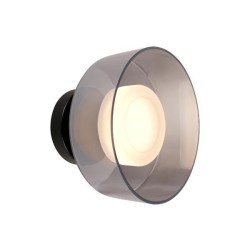 ΑΠΛΙΚΑ ΤΟΙΧΟΥ METAΛΛO-ΓΥΑΛΙ LED 8W 624Lm 3000K 200Χ200mm ΜΑΥΡΟ-ΓΡΑΦΙΤΗΣ ARTE ILLUMINA NIMBUS
