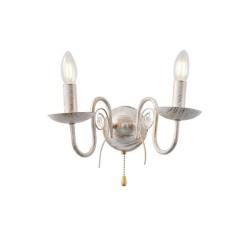 ΑΠΛΙΚΑ ΤΟΙΧΟΥ ΜΕΤΑΛΛΙΚΗ 2XE27 Max15w 210X300mm ΔΙΑΦΑΝΕΣ ΓΥΑΛΙ ARTE ILLUMINA DUKE