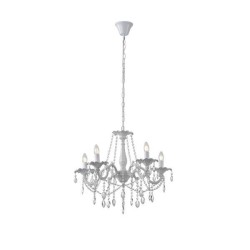 ΦΩΤΙΣΤΙΚΟ ΚΡΕΜΑΣΤΟ ΑΛΟΥΜΙΝΙΟ 5XE14 MAX 8W 1060X640mm ΔΙΑΦΑΝΕΣ ΓΥΑΛΙ ARTE ILLUMINA JEWEL