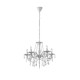 ΦΩΤΙΣΤΙΚΟ ΚΡΕΜΑΣΤΟ ΑΛΟΥΜΙΝΙΟ 5XE14 MAX 8W 1060X640mm  ΔΙΑΦΑΝΕΣ ΓΥΑΛΙ ARTE ILLUMINA KRISTALLO