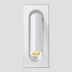 ΑΠΛΙΚΑ ΤΟΙΧΟΥ ΑΛΟΥΜΙΝΙΟΥ ΧΩΝΕΥΤΗ LED 3W 3000Κ Α170 ΛΕΥΚΗ ARTE ILLUMINA