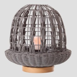 ΠΟΡΤΑΤΙΦ E27 ΒΑΣΗ ΞΥΛΟ&RATTAN Φ29X30 ΓΚΡΙ ARTE ILLUMINA ΠΟΡΤΑΤΙΦ E27 ΒΑΣΗ ΞΥΛΟ&RATTAN Φ29X30 ΓΚΡΙ ARTE ILLUMINA