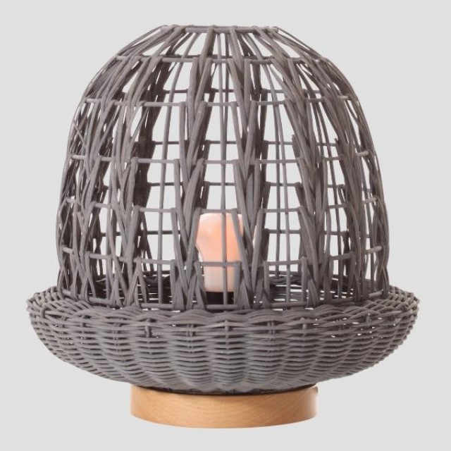 ΠΟΡΤΑΤΙΦ E27 ΒΑΣΗ ΞΥΛΟ&RATTAN Φ29X30 ΓΚΡΙ ARTE ILLUMINA ΠΟΡΤΑΤΙΦ E27 ΒΑΣΗ ΞΥΛΟ&RATTAN Φ29X30 ΓΚΡΙ ARTE ILLUMINA