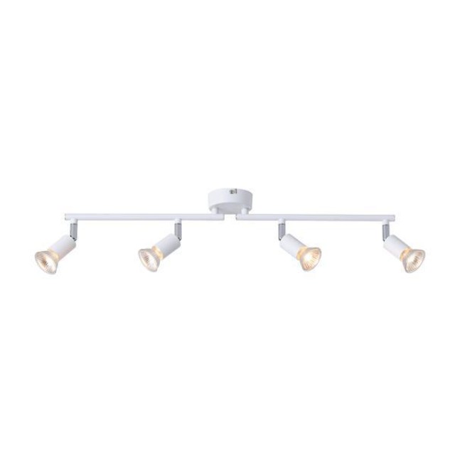 ΣΠΟΤ ΚΙΝΗΤΟ 4ΦΩΤΟ ΜΕΤΑΛΛΙΚΟ Max 7W 4XGU10 600X80X130mm ΛΕΥΚΟ ARTE ILLUMINA VORRAS