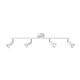 ΣΠΟΤ ΚΙΝΗΤΟ 4ΦΩΤΟ ΜΕΤΑΛΛΙΚΟ Max 7W 4XGU10 600X80X130mm ΛΕΥΚΟ ARTE ILLUMINA VORRAS