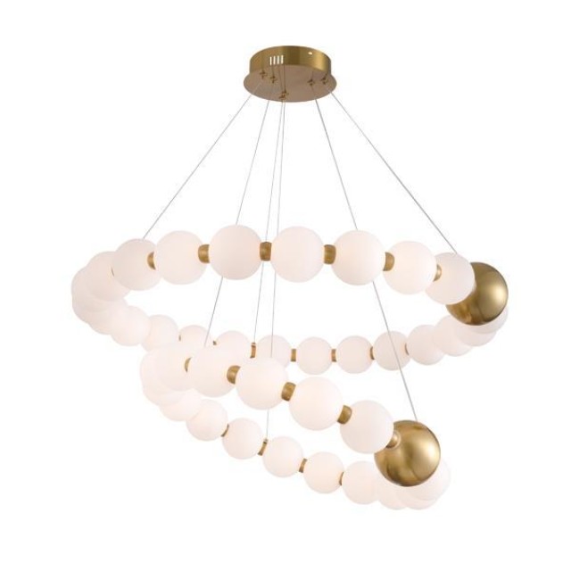 ΦΩΤΙΣΤΙΚΟ ΚΡΕΜΑΣΤΟ ΜΕΤΑΛΛΟ LED 40W  2730Lm 3000K 720X1275mm  ΜΠΡΟΝΖΕ-ΛΕΥΚΟ  ARTE ILLUMINA TREA