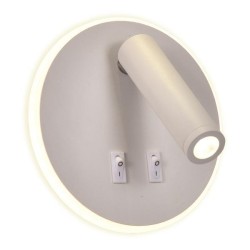 ΑΠΛΙΚΑ ΚΡΕΒΑΤΙΟΥ ΑΝΑΓΝΩΣΗ LED  9W & 3W 780Lm 3000K ΛΕΥΚΟ ARTE ILLUMINA IRIS 1