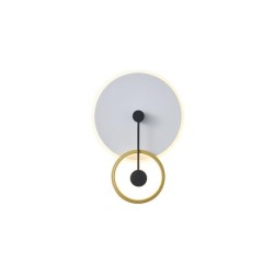 ΦΩΤΙΣΤΙΚΟ TOIXOY ΜΕΤΑΛΛIKO LED  15w 1000Lm 3000K 280x400x70mm ΧΡΥΣΟ ARTE ILLUMINA O CLOCK