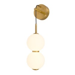 ΑΠΛΙΚΑ ΤΟΙΧΟΥ ΜΕΤΑΛΛΙΚΗ LED 9W 702Lm 3000K 160 Χ430mm ΜΠΡΟΝΖΕ-ΛΕΥΚΟ ARTE ILLUMINA TREA