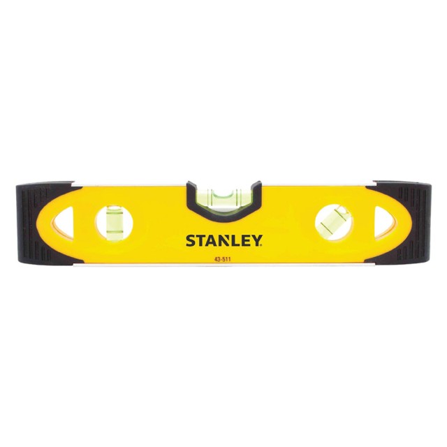 STANLEY Αλφάδι Πλαστικό Μαγνητικό με 3 Μάτια Μήκος 23εκ με Προστατευτικά Πλαινά Καουτσουκ 21.043511