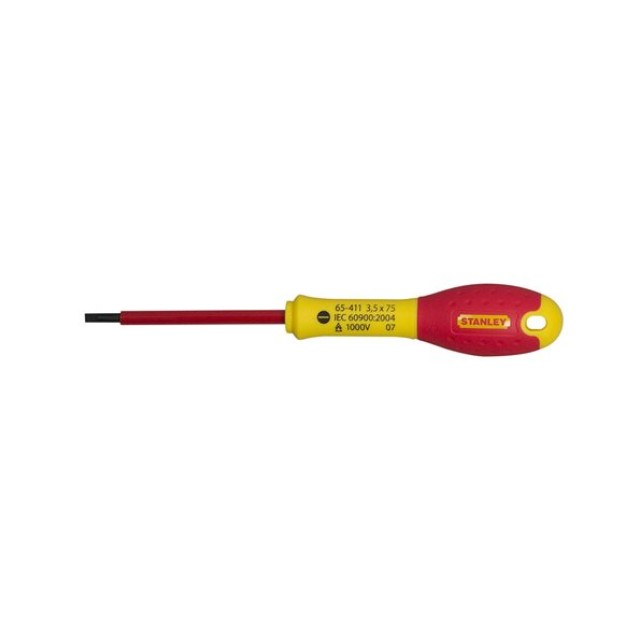 STANLEY Κατσαβίδι Ίσιο 1000V VDE FATMAX 3,5x75mm 21.065411