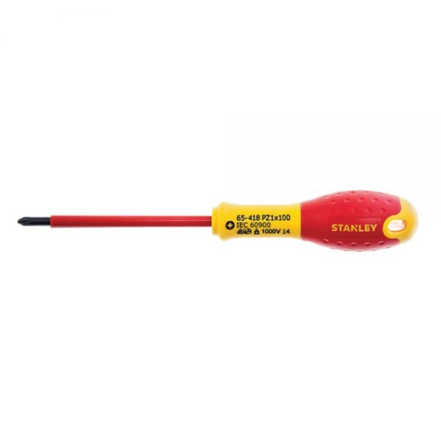 STANLEY Κατσαβίδι με Μόνωση 1000V VDE FATMAX ph 1x100mm σε Blister 21.065415