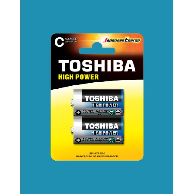 Αλκαλικές Μπαταρίες C 1.5V 2τμχ LR14GCP BP-2 Toshiba