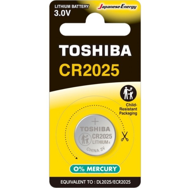 Μπαταρία Λιθίου CR2025 3V Toshiba