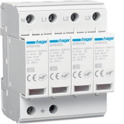 HAGER ΑΠΑΓΩΓΟΣ ΥΠΕΡΤΑΣΗΣ T2 4P 40kA 1,35kV TT-TNS SPB440D