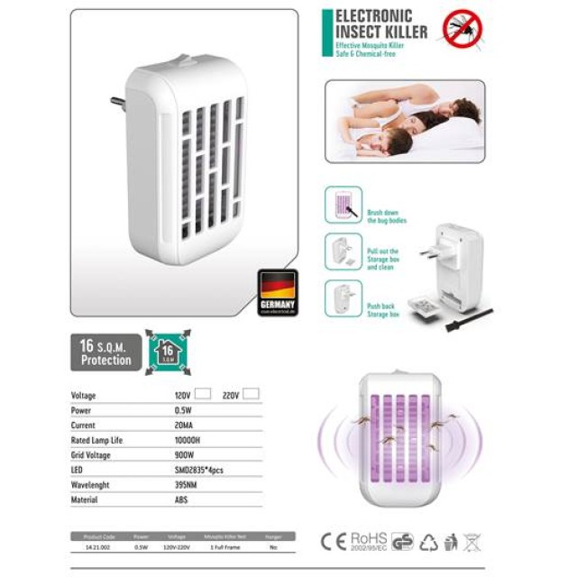 ΕΝΤΟΜΟΠΑΓΙΔΑ UV ΠΡΙΖΑΣ 0.5W COM 1421002