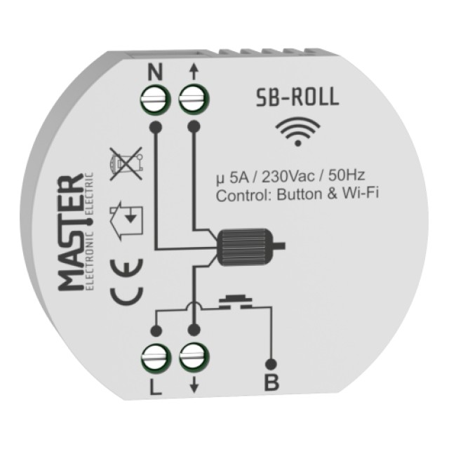 MASTER SMART ΕΛΕΓΚΤΗΣ ΡΟΛΩΝ & ΣΥΣΤ. ΣΚΙΑΣΗΣ 230 VAC/5A (Wi-Fi)  SB-ROLL