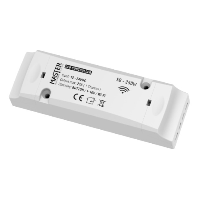 MASTER SMART LED CONTROLLER 12-24 VDC / 21A 1CHANNEL (Wi-Fi)  SD-250W  MASTER SMART LED CONTROLLER 12-24 VDC / 21A 1CHANNEL (Wi-Fi)  SD-250W