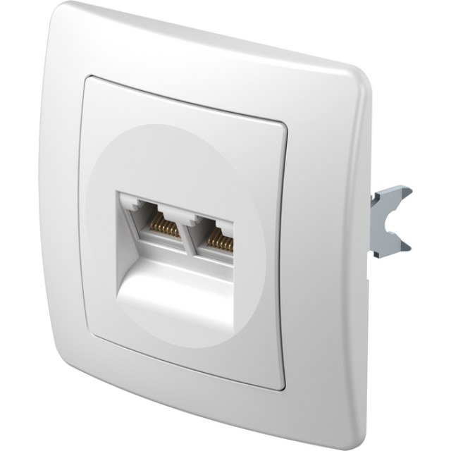 ΠΡΙΖΑ CAT5e KS ΔΙΠΛΗ 2x RJ45 8/8 PW