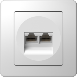 ΠΡΙΖΑ CAT5e KS ΔΙΠΛΗ 2x RJ45 8/8 PW