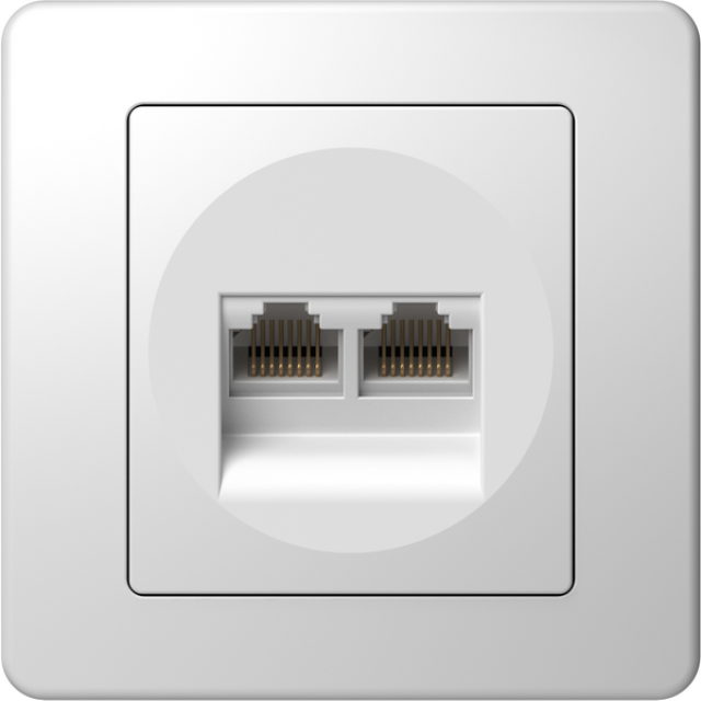ΠΡΙΖΑ CAT5e KS ΔΙΠΛΗ 2x RJ45 8/8 PW