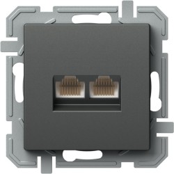 ΠΡΙΖΑ CAT6S KS ΔΙΠΛΗ 2x RJ45 8/8 SLIM AT XO LOGIQ