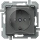 ΠΡΙΖΑ ΣΟΥΚΟ+ΚΑΛΥΜΜΑ 2P+E 16A 250V~ AT XO LOGIQ