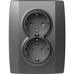ΠΡΙΖΑ ΣΟΥΚΟ ΔΙΠΛΗ 2P+E 16A 250V~ KS AT LOGIQ