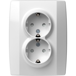 ΠΡΙΖΑ ΣΟΥΚΟ ΔΙΠΛΗ 2P+E 16A 250V~ KS PW LOGIQ