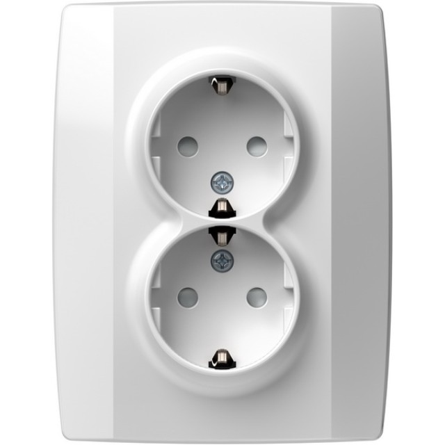 ΠΡΙΖΑ ΣΟΥΚΟ ΔΙΠΛΗ 2P+E 16A 250V~ KS PW LOGIQ