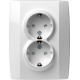 ΠΡΙΖΑ ΣΟΥΚΟ ΔΙΠΛΗ 2P+E 16A 250V~ KS PW LOGIQ