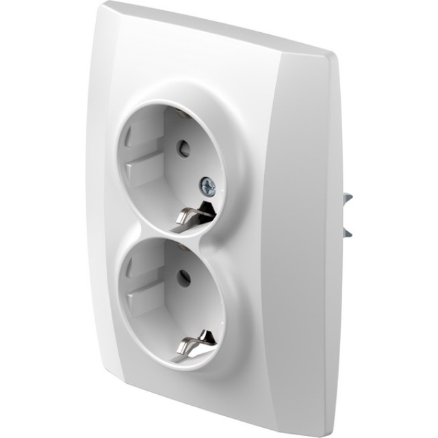 ΠΡΙΖΑ ΣΟΥΚΟ ΔΙΠΛΗ 2P+E 16A 250V~ KS PW LOGIQ