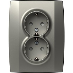 ΠΡΙΖΑ ΣΟΥΚΟ ΔΙΠΛΗ 2P+E 16A 250V~ KS TI LOGIQ