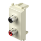 TEM Πριζα Audio 2xRCA 1M Μπεζ KM22IW