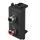 TEM Πριζα Audio 2xRCA 1M Μαυρη KM22SB