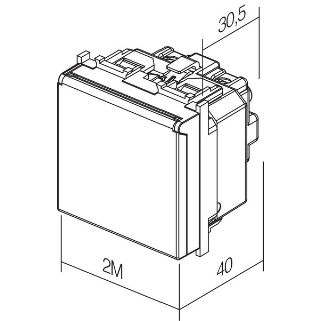 ΠΡΙΖΑ ΣΟΥΚΟ+KS+ΚΑΛΥΜΜΑ 2P+E 16A 250V~ 2M AT