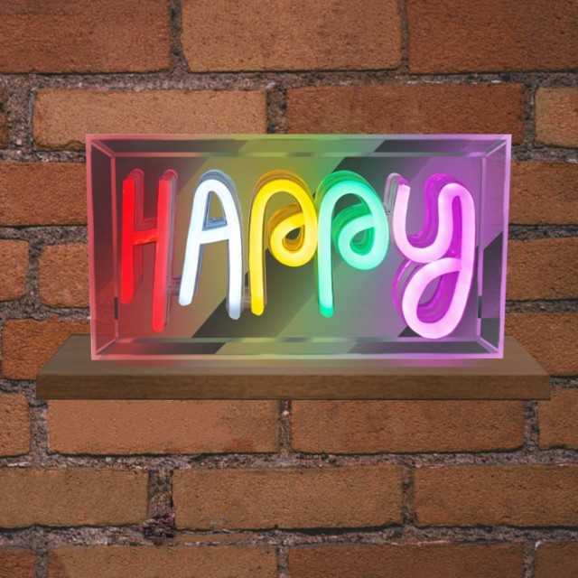 Πινακίδα NEON LED Happy EL131209 elvhx