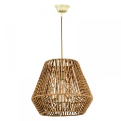 INLIGHT Κρεμαστό φωτιστικό καφέ από σχοινί 1XE27 D:32cm 4502