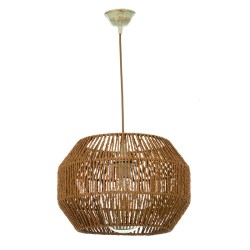 INLIGHT Κρεμαστό φωτιστικό καφέ από σχοινί 1XE27 D:35cm 4503