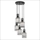 Black Aluminium & Crystal LED E27 5x40 Watt 230 Volt IP20 Bulb Excluded D: 50 H: 120 cm 9001702