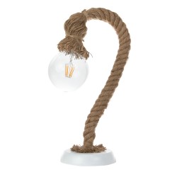 Επιτραπέζιο φωτιστικό από καφέ σχοινί 1XE27 D:46cm (3439-WH) INLIGHT 