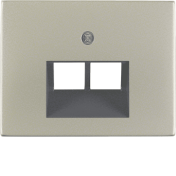 B.ΠΛΑΚΙΔΙΟ 2xRJ11/RJ45 INOX K.5