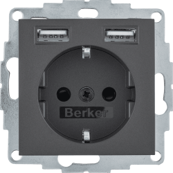 B.ΠΡΙΖΑ ΣΟΥΚΟ 2xUSB S.1/B.3/B.7 ΑΝΘΡΑΚΙ