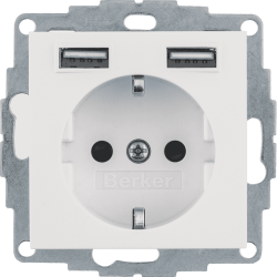 B.ΣΟΥΚΟ ΜΕ 2xUSB S.1/B.3/B.7 ΛΕΥΚΟ MAT
