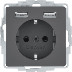 B.ΠΡΙΖΑ ΣΟΥΚΟ 2xUSB Q.1/Q.3/Q.7 ΑΝΘΡΑΚΙ